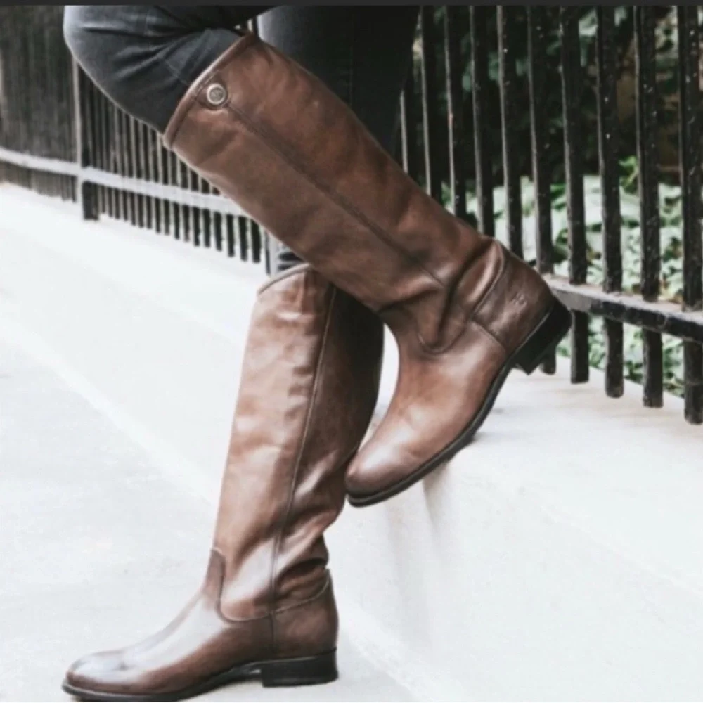 Frye Melissa Button 2 Boots Brown Women’s Size 8 Riding Tall Boots - Picture 12 of 12